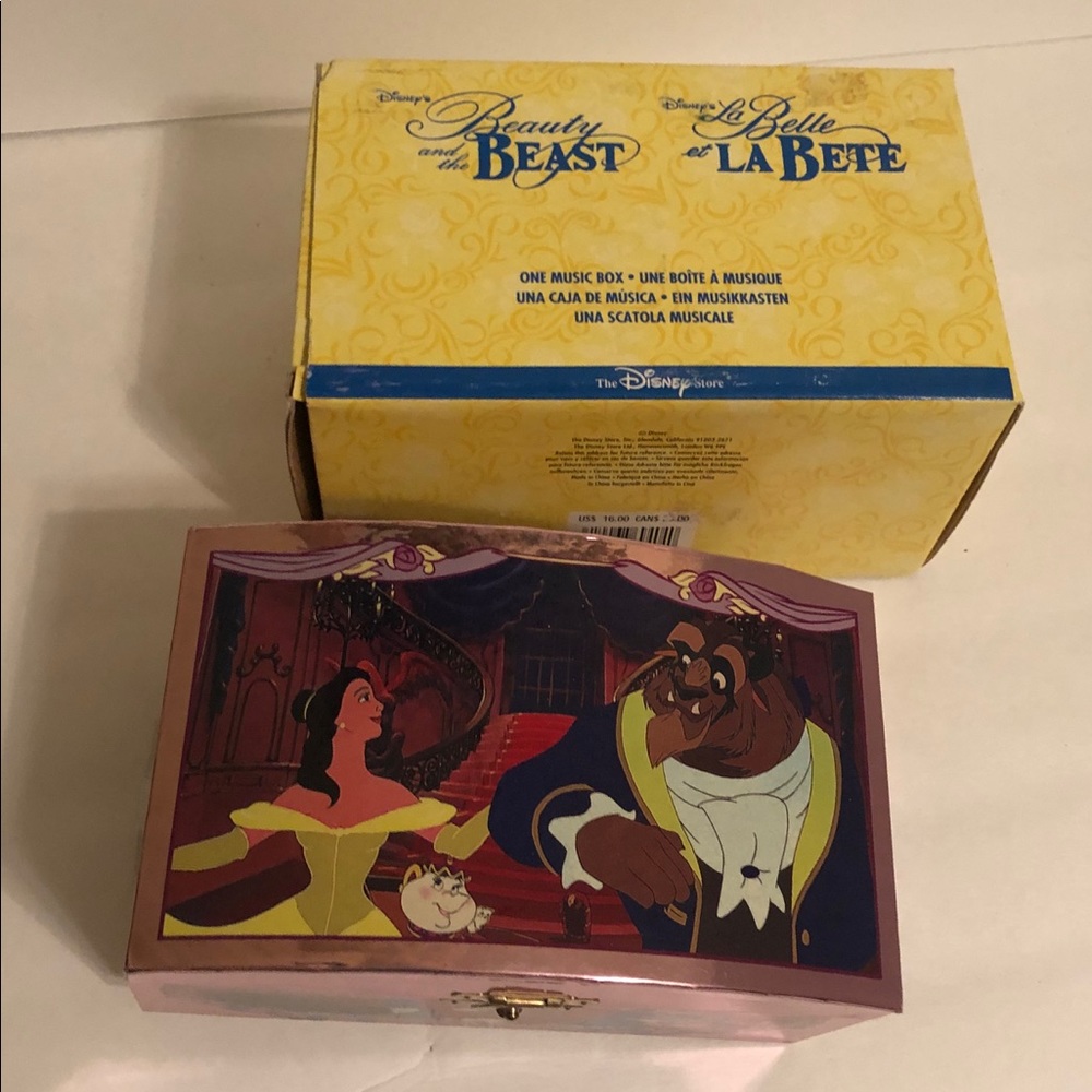 1991 Disney Beauty + the Beast Music Box NWT - Picture 2 of 16